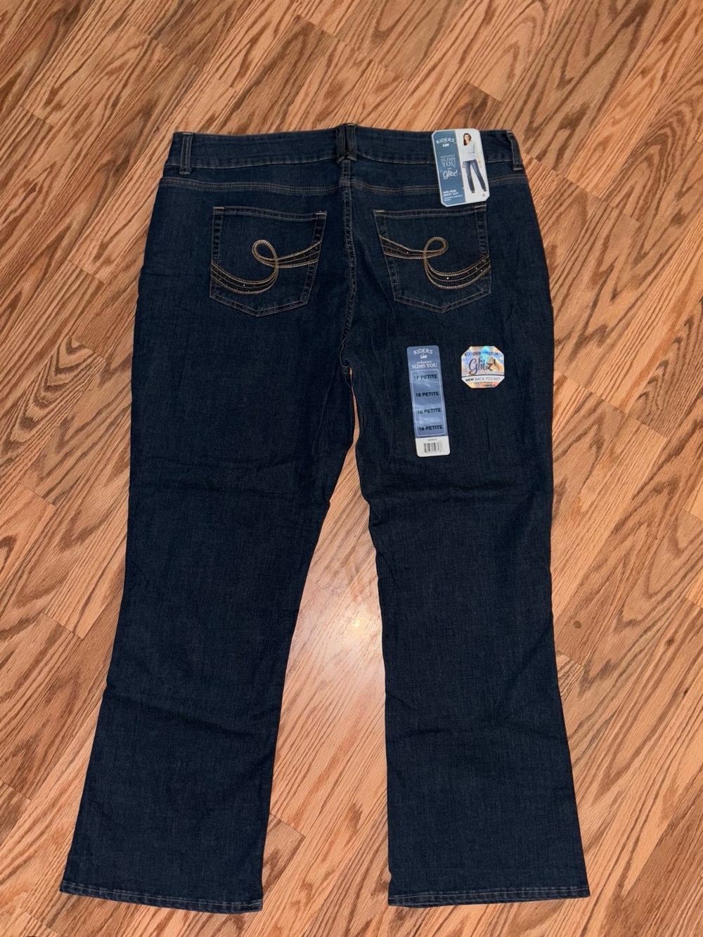 Riders by Lee Dark Indigo Bootcut Jeans with Contrast Stitching